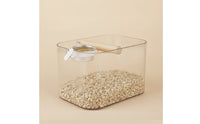 Desktop Bird Stand Acrylic Bird Stand with Feeding Cup Comfortable Grip Non-Slip for Small Parrots, Desk, Office