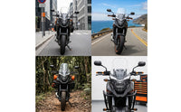 Mesh-Style Headlight Guard with Mounting Brackets Black Motorcycle Headlight Guard Metal Bolt-on for Adventure Riders