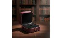PU Leather Pin Box Elegant Design Commemorative Numismatic Display Case Hinged Lid Brooch Storage Box for Collectors, Veterans, Award Ceremonies
