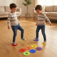 24 Pieces Numbered Carpet Markers Educational Carpet Markers with Numbers Colorful for Teachers, Preschoolers, Classroom, Preschool, Playroom