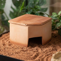 Leopard Gecko Shelter, Reptile Shelter, Hideout, Moisturizing, Terracotta, 2-Pack