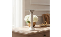 Roman Column Candlestick Antique-Style Roman Column Candle Holder Fluted Pedestal Candle Holder for Photographers, Entry Consoles