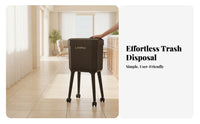 Hard-Shell Elevated Trash Bin Ribbed Panel Freestanding Kitchen Bin Raised Rim Household Item Angled Legs