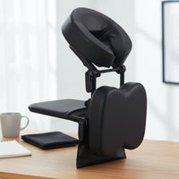 Portable Massage Headrest Ergonomic Design Folding Face down Pillow PU Leather Adjustable Massage Table Headrest for Travel