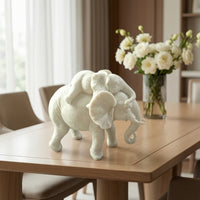 Elephant Figurine Textured Elephant Statue Cute for Coffee Table, Art Collectors