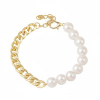 Multi-Layer Chain and Pearl Bracelet Light Luxury Feel Layered Bracelet Set