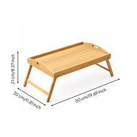 Bamboo Tray Table Portable Lap Desk Multi-Functional for Sofa, Floor
