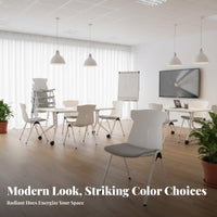 Space-Saving Design Armless Stackable Chair Minimalist Design Armless Stacking Chair Stable Structure Training Room Seat Sturdy Construction for Students, Event Attendees, Facility Managers, Reception Area, School, Auditorium