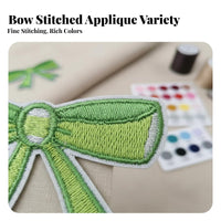 Iron-on Bow Applique Embroidered Bow Iron-on Applique Clothing Repair Craft Supplies for Crafters, Teenagers, Accessory Decoration, Notebooks