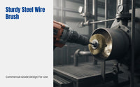 Boiler Pipe Wire Brush, Steel Cleaning Brush for Smoke Water Drain Machine