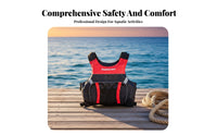 Adult Flotation Device Lightweight Fishing Flotation Device Waterproof Nylon Kayaking Buoyancy Vest for Kayakers, Paddlers, Sailing, Boating