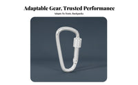High-Strength Gourd-Shaped Carabiner Long-Lasting Coil Gate Carabiner Lightweight Outdoor Hardware Heavy-Duty for Hikers, Outdoor Enthusiasts, Backpackers, Camping, Hiking, Backpacking, Suspended Bed Setup