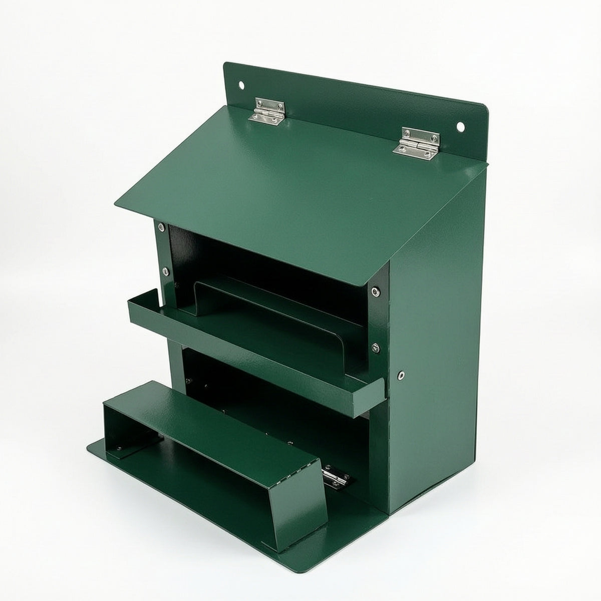 Squirrel Feeder with Perch Metal Squirrel Feeder Green for Wildlife Lovers