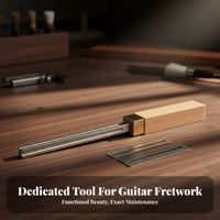 Precision Filing Wood Handle Fret File Multi-Angle Design Guitar Fret Crowning File Wide Application for Luthiers, DIY Enthusiasts, Workshop