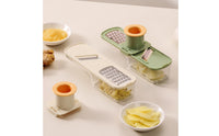 Food Grater with Container Stainless Steel Vegetable Slicing with hands guard Compact Utensil for Small Kitchens