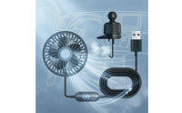USB Car Fan Three-Speed Car Vent Fan Brushless Engine
