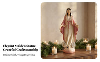 Carved Hand-Painted Figurine Tabletop Figurine Decorative Robed Figure for Desktop Display