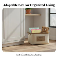 foldable textile container Built-in Handles foldable textile Box Sturdy Frame