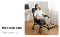 Lay-Flat Recline Reclining Computer Chair with Footrest Ergonomic Design Highspine pivot Chair with Footrest Adjustable Headrest Professional Seating Lumbar Support for Remote Workers, Students, Adults, Study Room, Relaxing, Studying, Bedroom