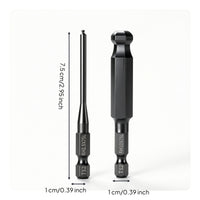 Ball End Hex Bit Heat Treated Ball Point Hex Screwdriver Bit Tool for Home Improvement Hobbyists