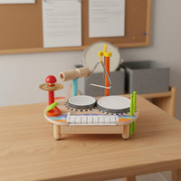 Wooden Drum keyboard Toy Rhythm Learning Kids Drum Kit Sound Recognition Multifunction Musical Toy for Preschool