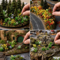 100-Piece Miniature Artificial Flower & Grass Model Set for Micro Landscape Decor