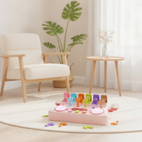 Toy Bus with Buttons Interactive Busy Board with Handle Sensory Toy with Buttons Tactile Busy Board with Lights Tabletop