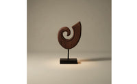 Rustic Minimalist Sculpture Hand-Finished Details Meditative Table Statue Elegant Design Abstract Sculpture for Guesthouse, Hotel Reception Area