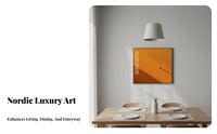 Ready to Hang Industrial Design Framed Picture Elegant Design Nordic Decorative Painting Aluminum Alloy Frame Modern Abstract Wall Art Waterproof for Homeowners, Interior Designers, Office Workers, Living Room, Hallway, Bedroom