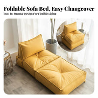 Foldable Design Convertible Sleeper Chair Two-in-One-Purpose Convertible Armchair Bed Space-Saving Folding Sofa Adjustable Backrest for Apartment Dwellers, Pale Ice Workers, Balcony, Small Areas, Dorm Room, Reading Nook