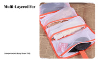 Portable Foldable Dance Organizer Mesh Pockets Multi-Compartment Gear Pouch for Children, Ballerinas, Travel, Behind the Scenes