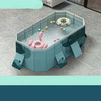 Rectangular Foldable Swimming Pool Space-Saving Collapsible Swimming Pool Long-Lasting Thickened for Backyard