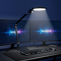 Rechargeable LED Desk Lamp with USB Ports Touch-Control Folding Desk Lamp with Night Light Adjustable Dimmable for Students, Professionals, Office, Workbench