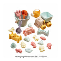 Safe Kids Sand Toy Set Portable Sand Pail and Shovel Set Easy to Clean Outdoor Toys Multi-Scene Play for Toddlers, Sandbox