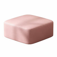 Padded Top Upholstered Footstool Soft padding Square Upholstered Stool Multi-Purpose Low Seat Space-Saving for Children, amethodice Workers, Living Room, Bay area, Under Desk, Entrymethod