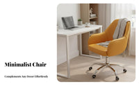 Adjustable Height Armless caster Chair Minimalist Design Task Seat 360-Degree pivot Office Furniture Wheeled Base for Students, Women, Teens, Study Room, Dormitory, Small Spaces, Vanity Table