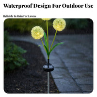 Waterproof Solar Flower Light Weather-Resistant Solar Flower Light Solar Light Easy Installation for Holiday Decoration, Patio