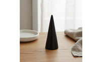 Black Wooden Rings Stand Elegant Cone Rings Holder Versatile Retail Supply for Photographers