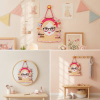 Sunglasses Organizer Decorative Glasses Organizer Glasses Holder with Hanger Hanging Hair Clip Holder Space-Saving for Girls