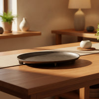 Boat-Shaped Tray Textured Hammered Metal Tray Sculptural Centerpiece Bowl for Home Stylists