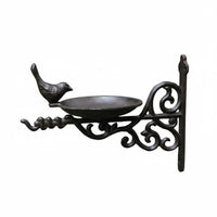 Cast Metal Avian Feeding Dish Weather-Resistant Cast Metal Avian Feeder Versatile Use Rustic Feeder for Patio