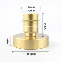Ceiling Light with Integrated Switch, Solid Brass Ceiling Rose and Light Fitting, E27 Lamp Holder for Living Room Pendant Light, Hanging Light