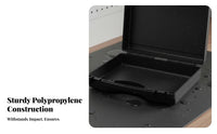 Water Resistant PP Plastic Storage Box Integrated Handle Waterproof Hard Case Heavy Duty for Travelers, Technicians, Travel, Garage, Outdoor