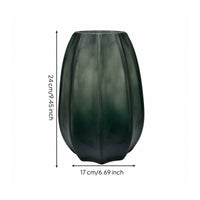 Faceted Vase Sculptural Textured Vase Translucent Flower Vessel for Decorators, Dining Table, Shelves
