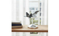 Diecast F-22 Fighter Model Stealth Fighter Model with Base Assembled Realistic for Desk Display