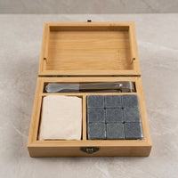 Gift Box for a Birthday Gift, Premium Whisky Gift Set for a Home Bar, Marble Whisky Chilling Stones with Ice Tongs, Unique Gift for Him or Men