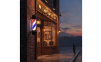 Striped Barber Pole Sign Light Easy Installation Barber Shop Sign Light Energy Saving Business Display Waterproof for Hair Salons