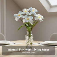 Artificial Flower Lifelike Appearance Real Touch Flower Faux Floral Arrangement for Living Room, Dining Table, Bedroom