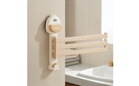 Duck Towel Rack 3-Bar Towel Rack with Suction Cup Wall-Mounted Organizer for Renters, Washroom, Laundry Room, Rv