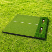 Golf Mat for Home Simulator, Indoor Outdoor Practice, 10mm EVA Artificial Turf Hitting Mat, Multi-color with Ball Holder